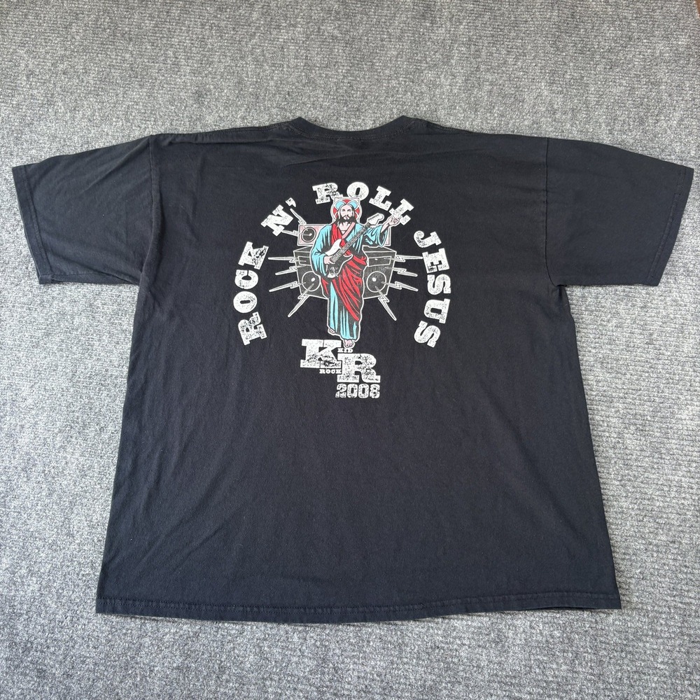 Kid Rock Rock N Roll Jesus T-Shirt Mens XL Black Excellent 2008 Local Muscle